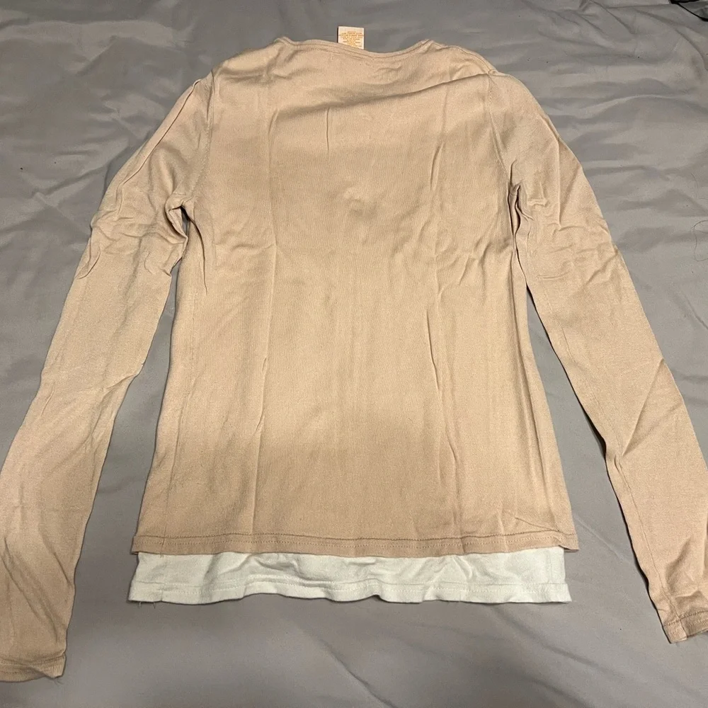 Sweet Romeo Light Tan Long Sleeve Top - Picture 6 of 7